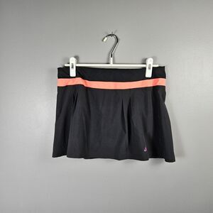 Adidas Climalite Womens‎ Medium Black Tennis Golf Skort Skirt Coral Trim